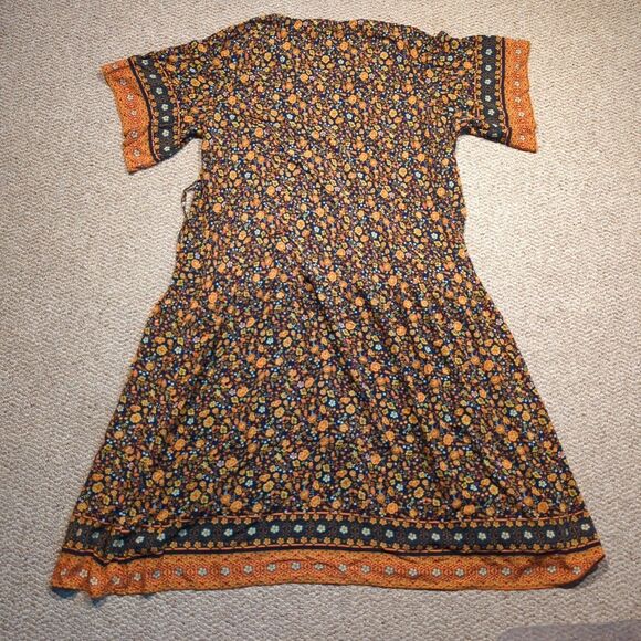 Avenue Maxi Shirt Dress Womens 30/32 Floral Cottagecore Tie Waist Flowy Boho - Picture 4 of 6